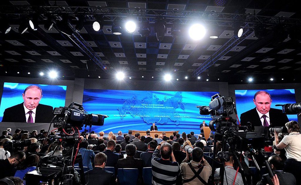 Пресс-конференция Владимира Путина соберет более 1,6 тыс. журналистов
