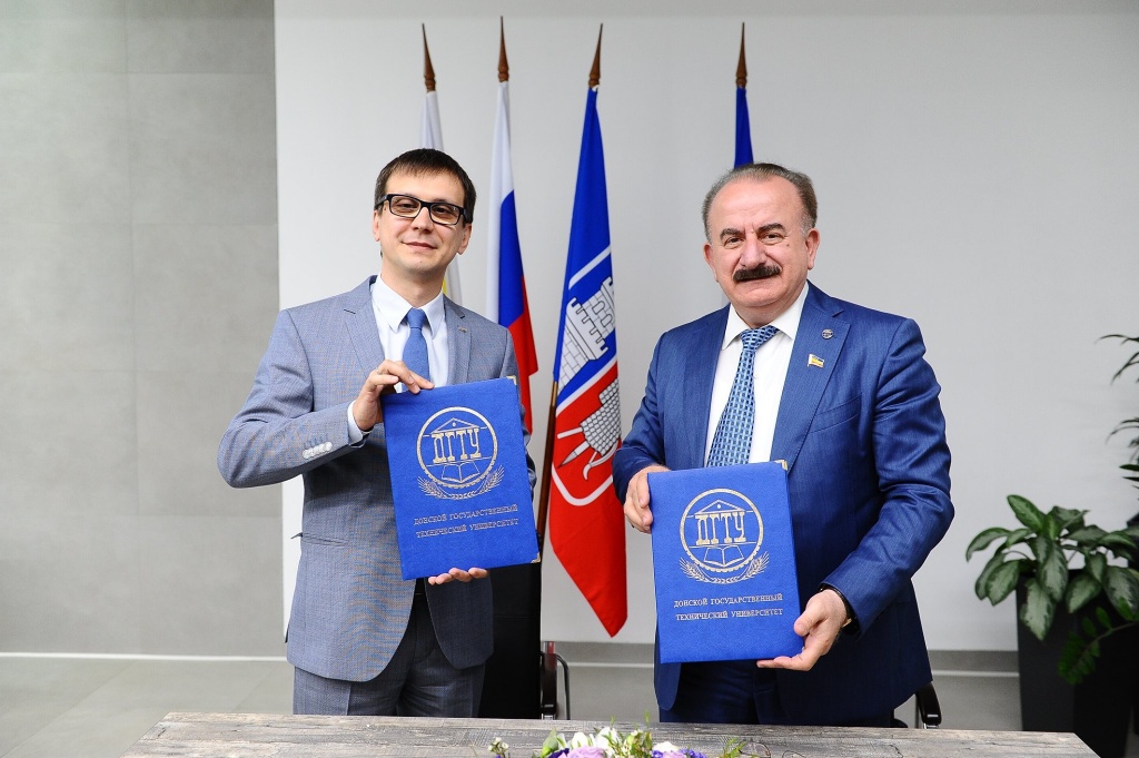 Подписание соглашения о сотрудничестве между ДГТУ и МИД «ЕвроМедиа» - май 2019 года.